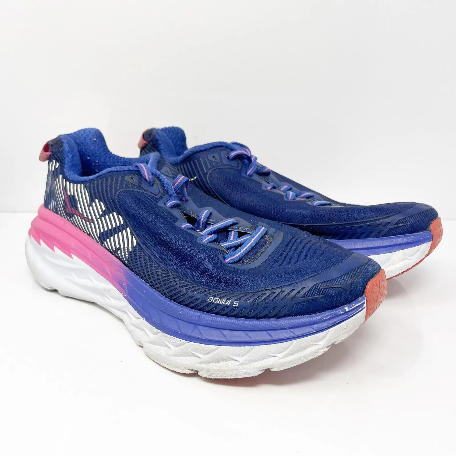 Hoka One One Womens Bondi 5 1014759 BSTW Blue Running Shoes Sneakers Size 7.5