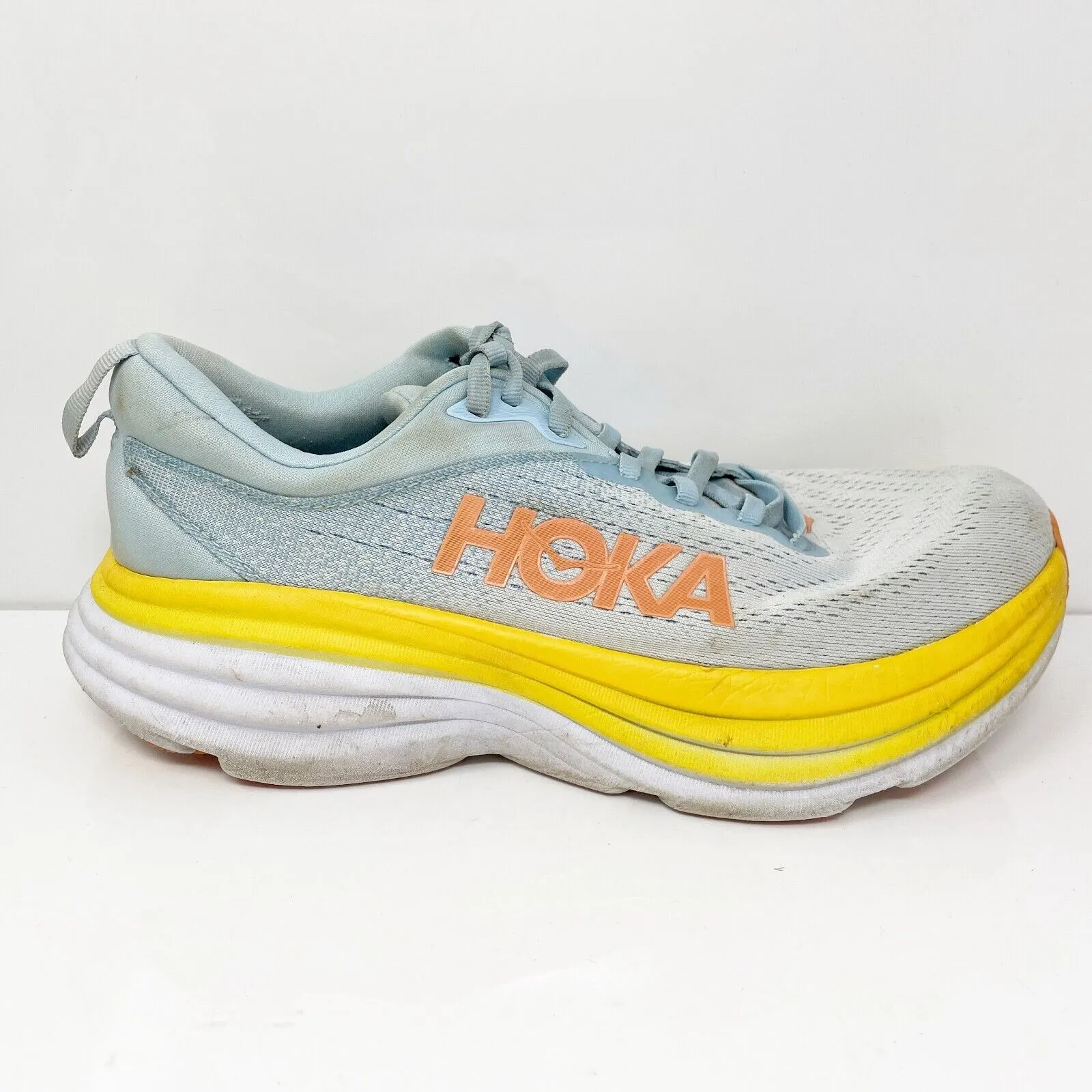 Hoka One One Womens Bondi 8 1127954 SSCA Blue Running Shoes Sneakers Size 9 B