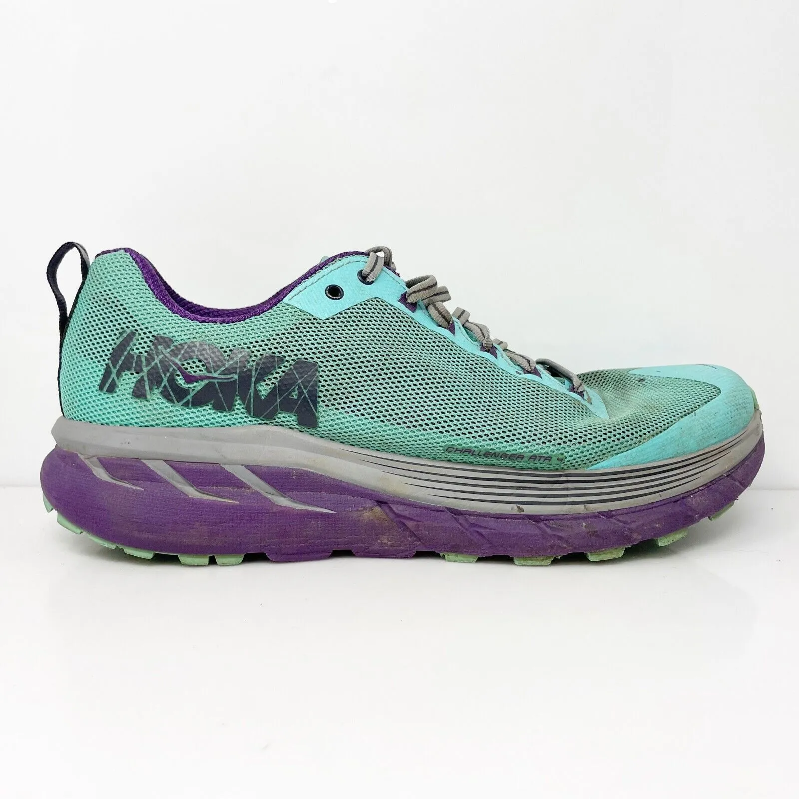 Hoka One One Womens Challenger ATR4 1018295 PBGRL Blue Running Shoes Sneakers 10