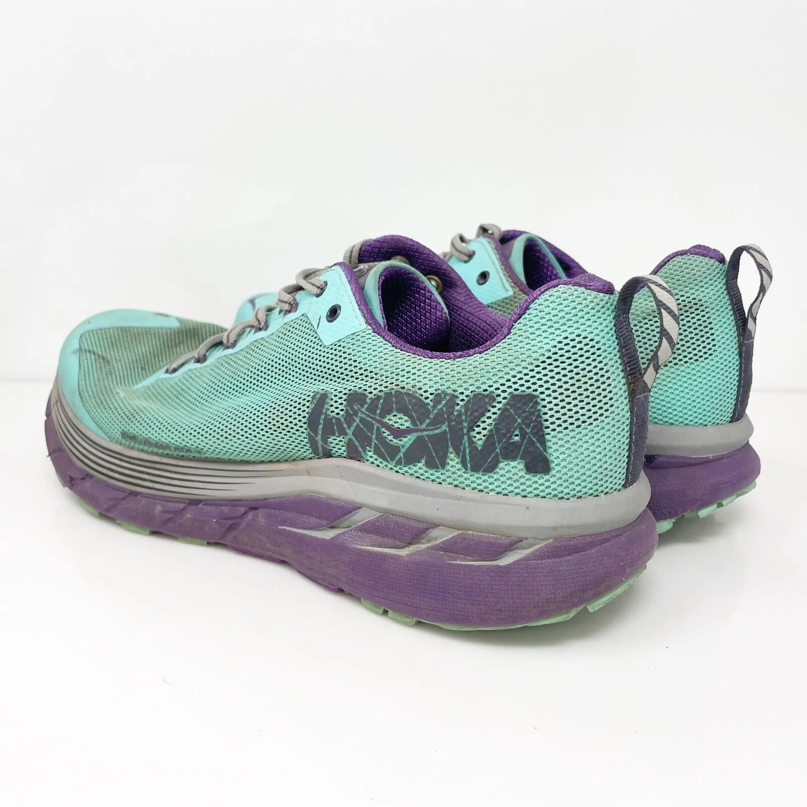 Hoka One One Womens Challenger ATR4 1018295 PBGRL Blue Running Shoes Sneakers 10