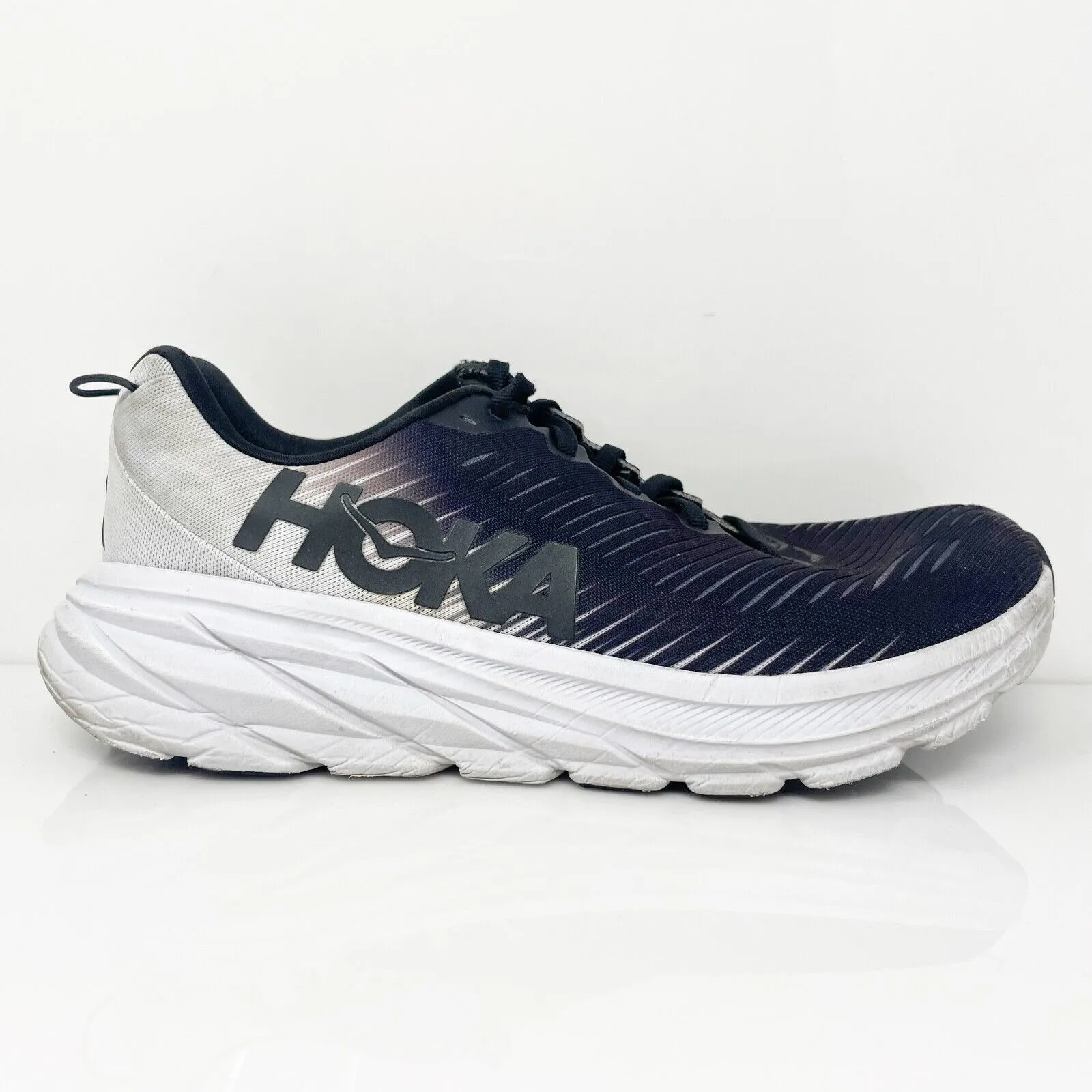 Hoka One One Womens Rincon 3 1119396 BWHT Black Running Shoes Sneakers Size 9 B