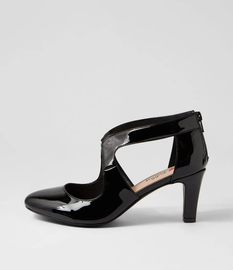 I LOVE BILLY Ichiko W Black Patent Pu Pump Heels