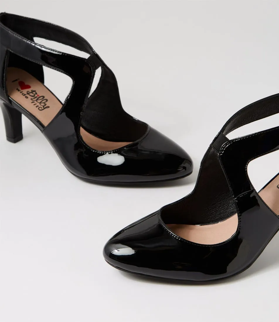 I LOVE BILLY Ichiko W Black Patent Pu Pump Heels