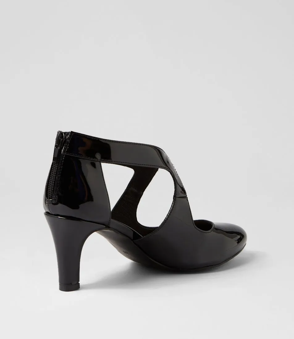 I LOVE BILLY Ichiko W Black Patent Pu Pump Heels