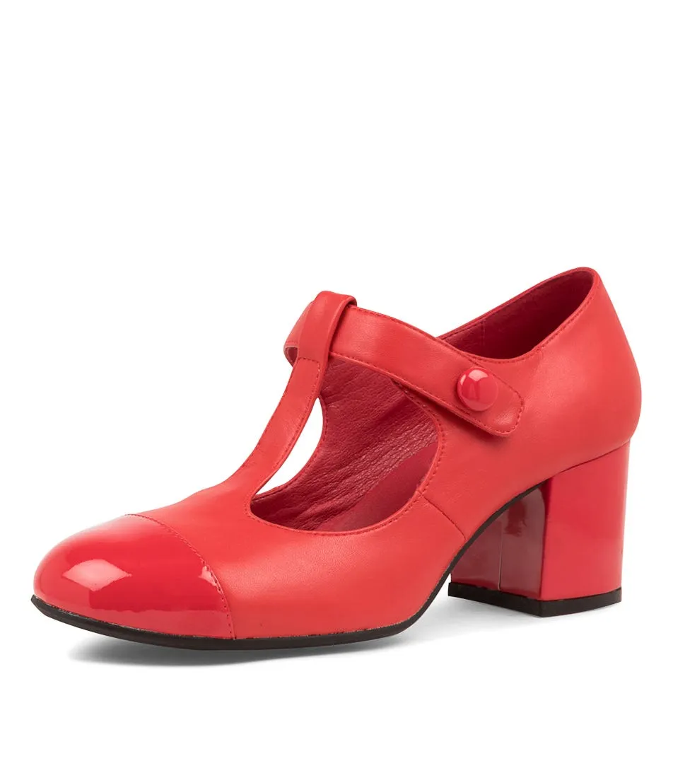 I LOVE BILLY Nastaya Red Patent Synthetic Heels