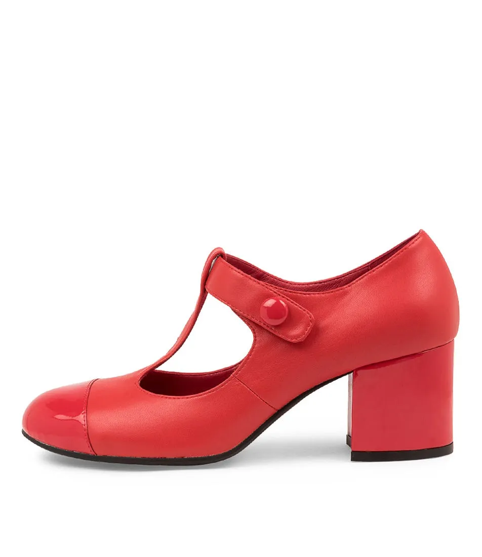 I LOVE BILLY Nastaya Red Patent Synthetic Heels