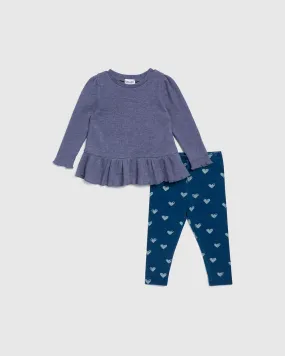 Infant Girl Ocean Hearts Legging Set