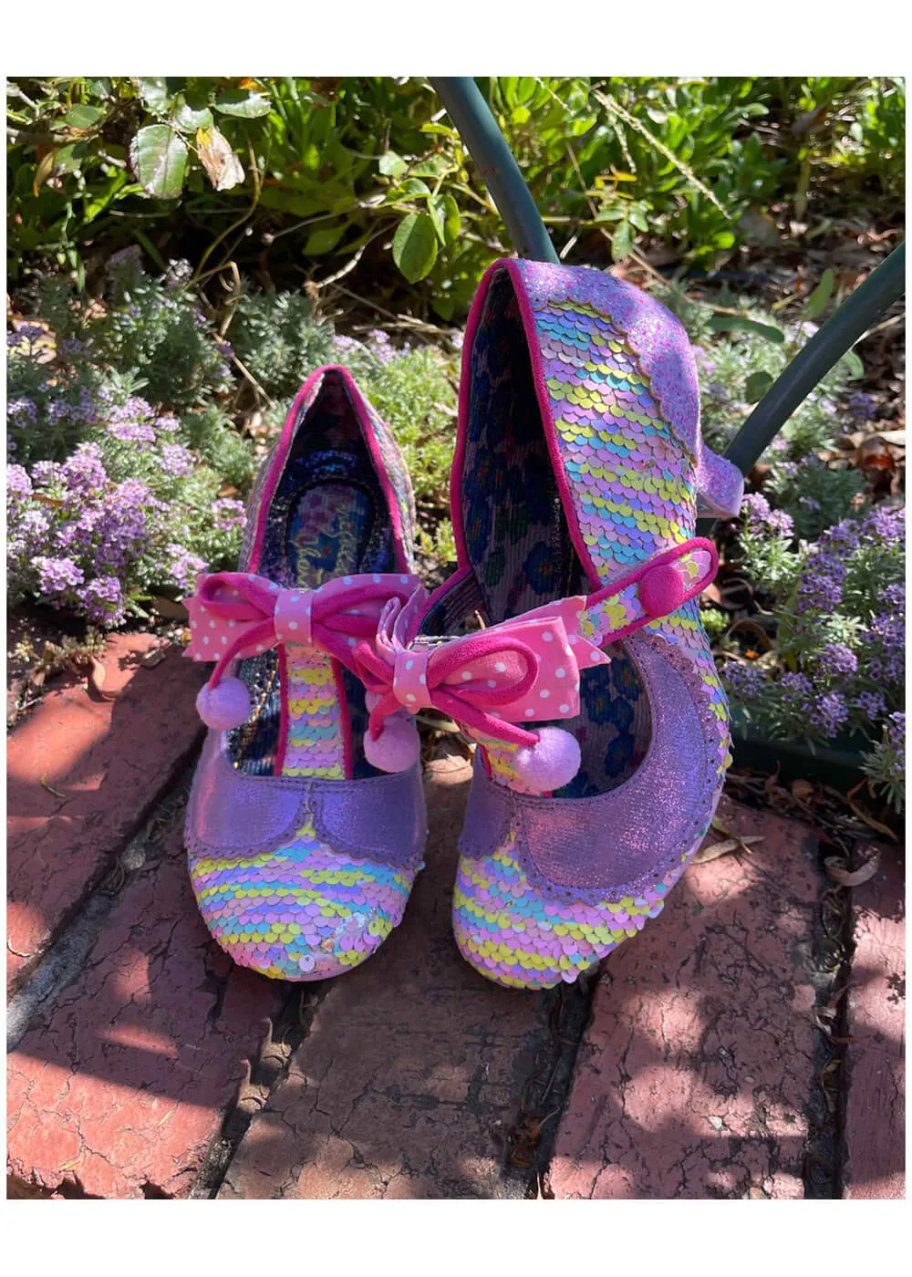 Irregular Choice Charming Chum Sequins 50's Pumps Pink