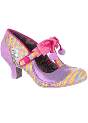 Irregular Choice Charming Chum Sequins 50's Pumps Pink