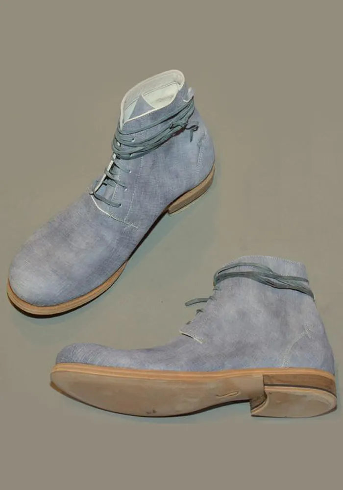 IS BY INDIVIDUAL SENTIMENTS MENS 5 HOLE LEATHER BOOTS BLUE-GREY