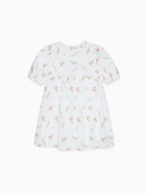 Ivory Floral Dora Girl Embroidered Dress