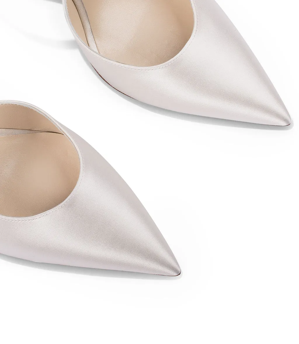 Ivory Satin Heels