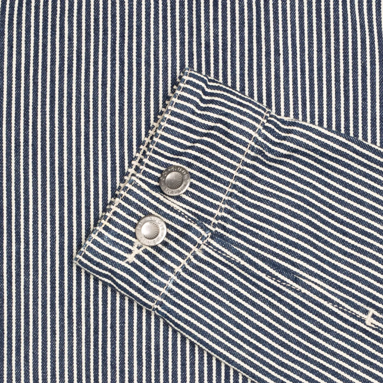 Jade Striped Zip Jacket - Blue/Off White