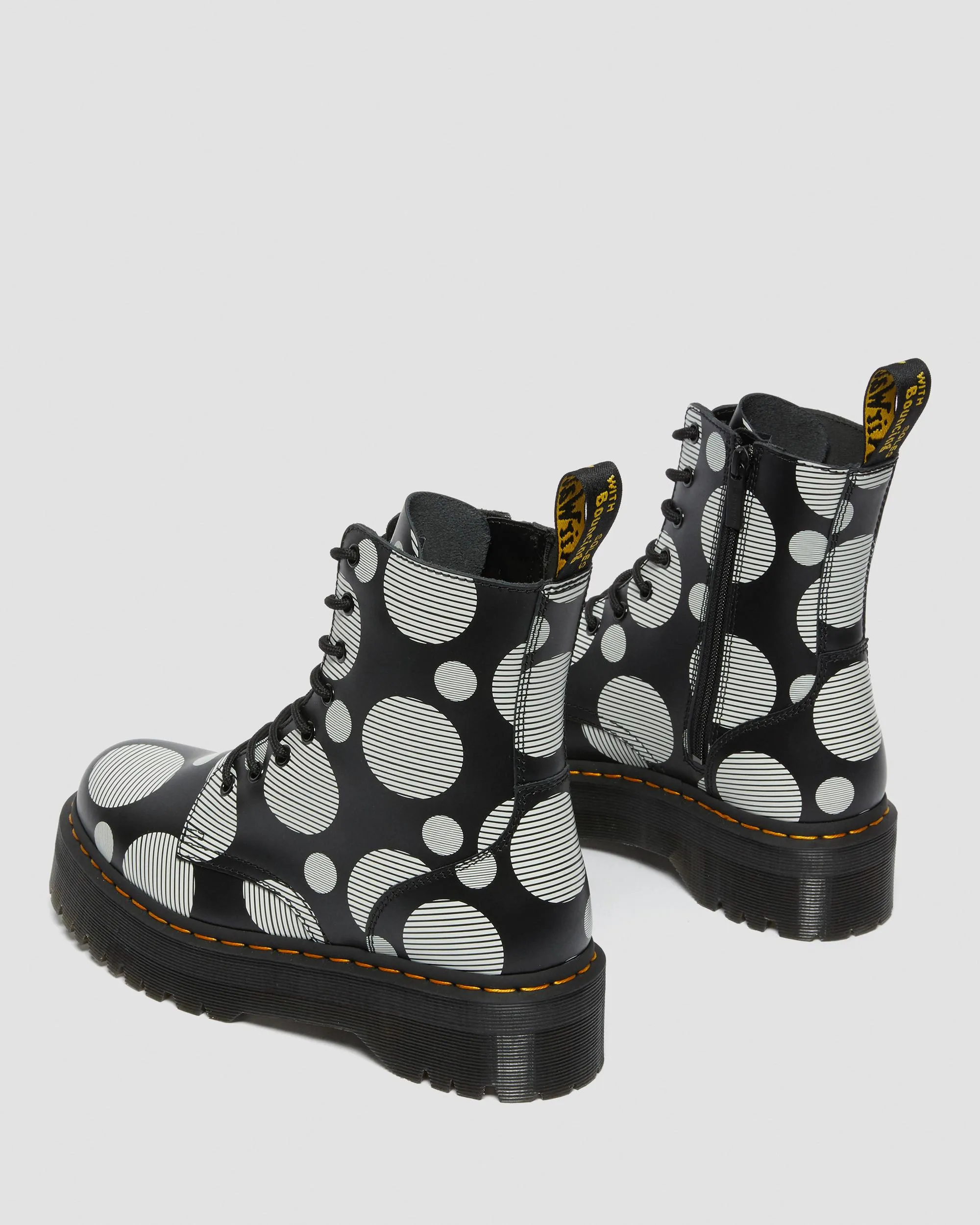 Jadon Boot Polka Dot Smooth Leather Platforms