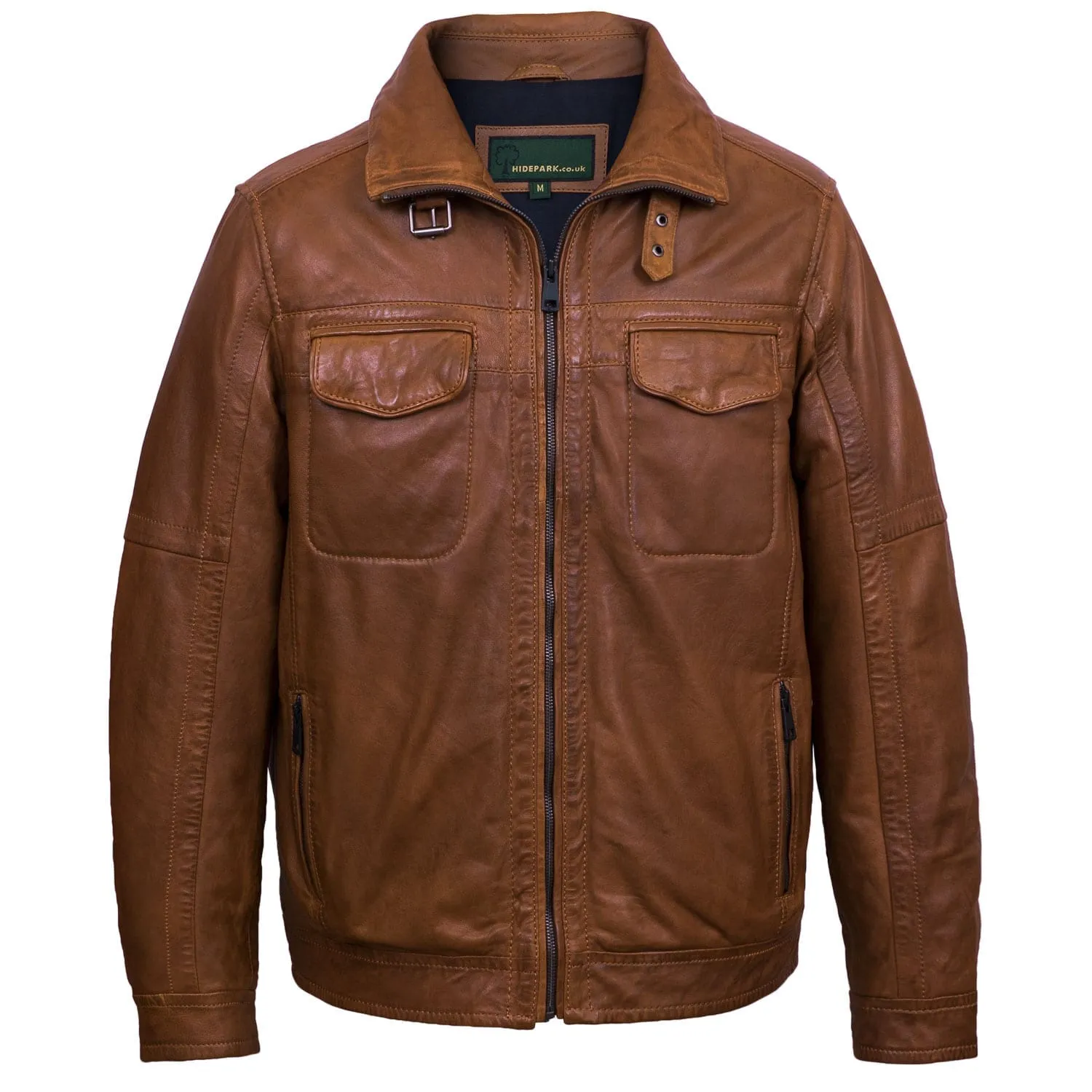 Jake : Men's Tan Leather Jacket