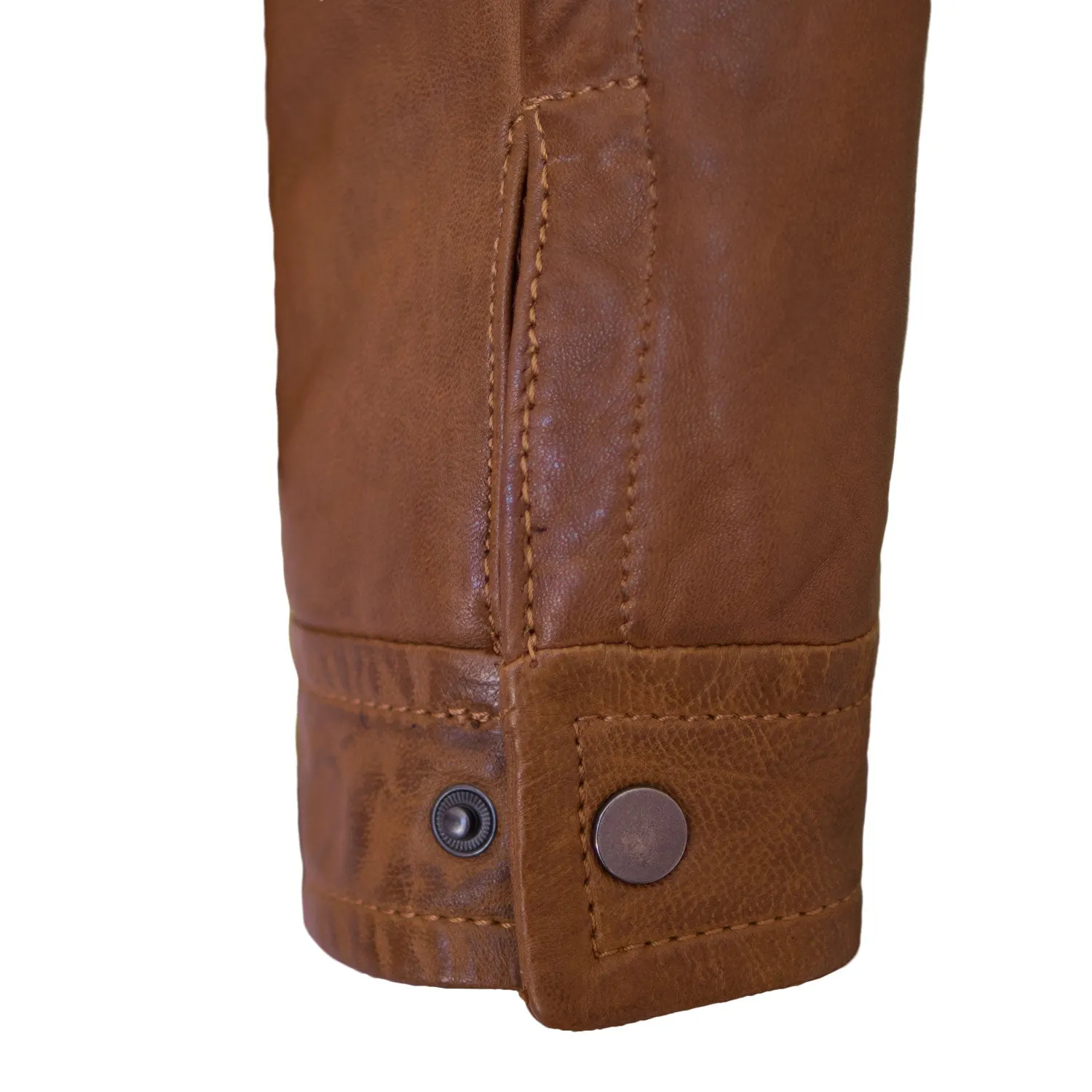 Jake : Men's Tan Leather Jacket