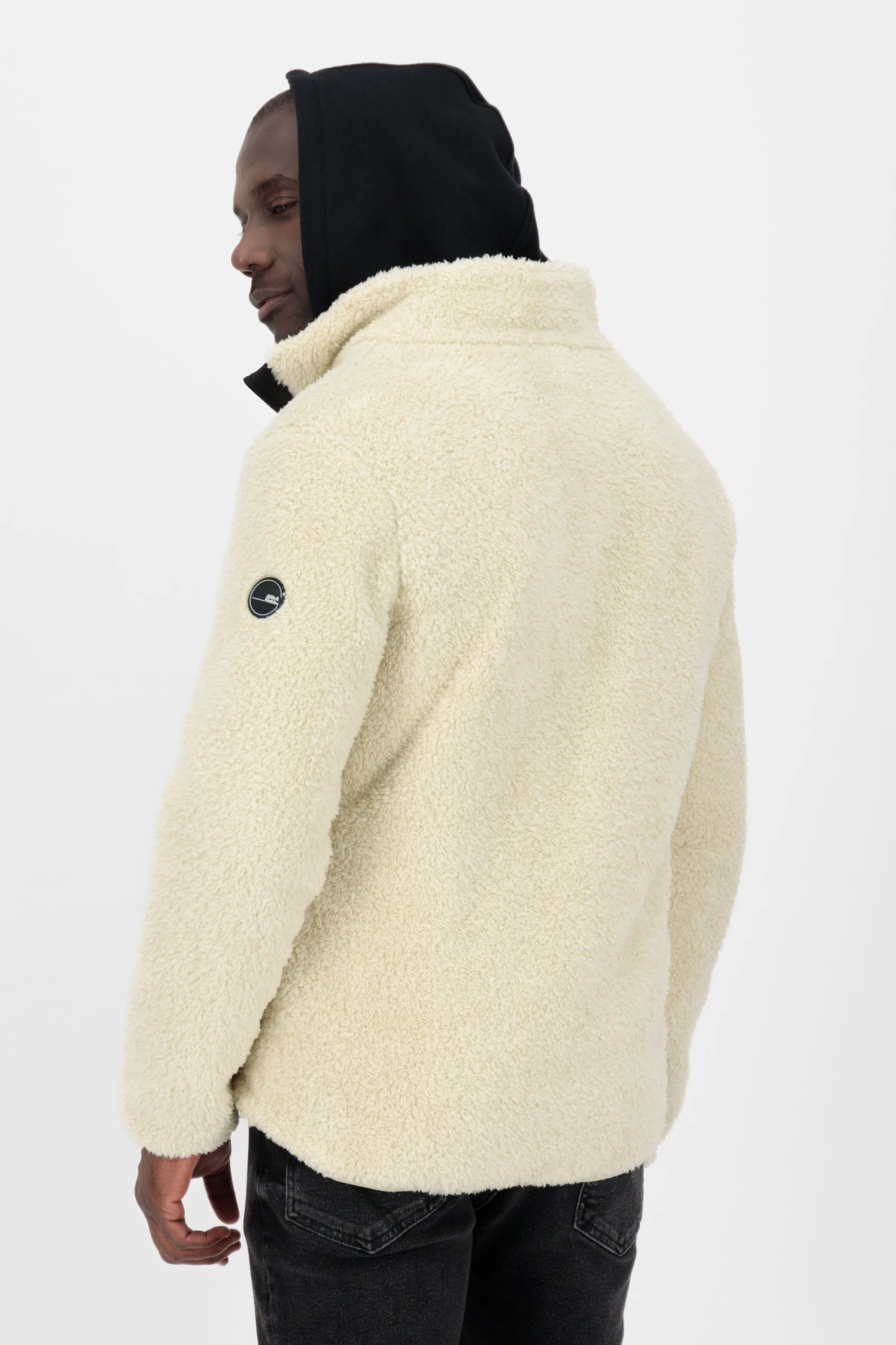 JayAK G Teddy Sweat Jacket  Beige