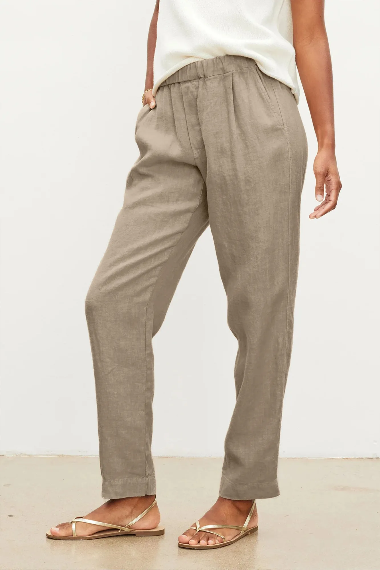 JESSIE HEAVY LINEN TROUSERS IN ROPE