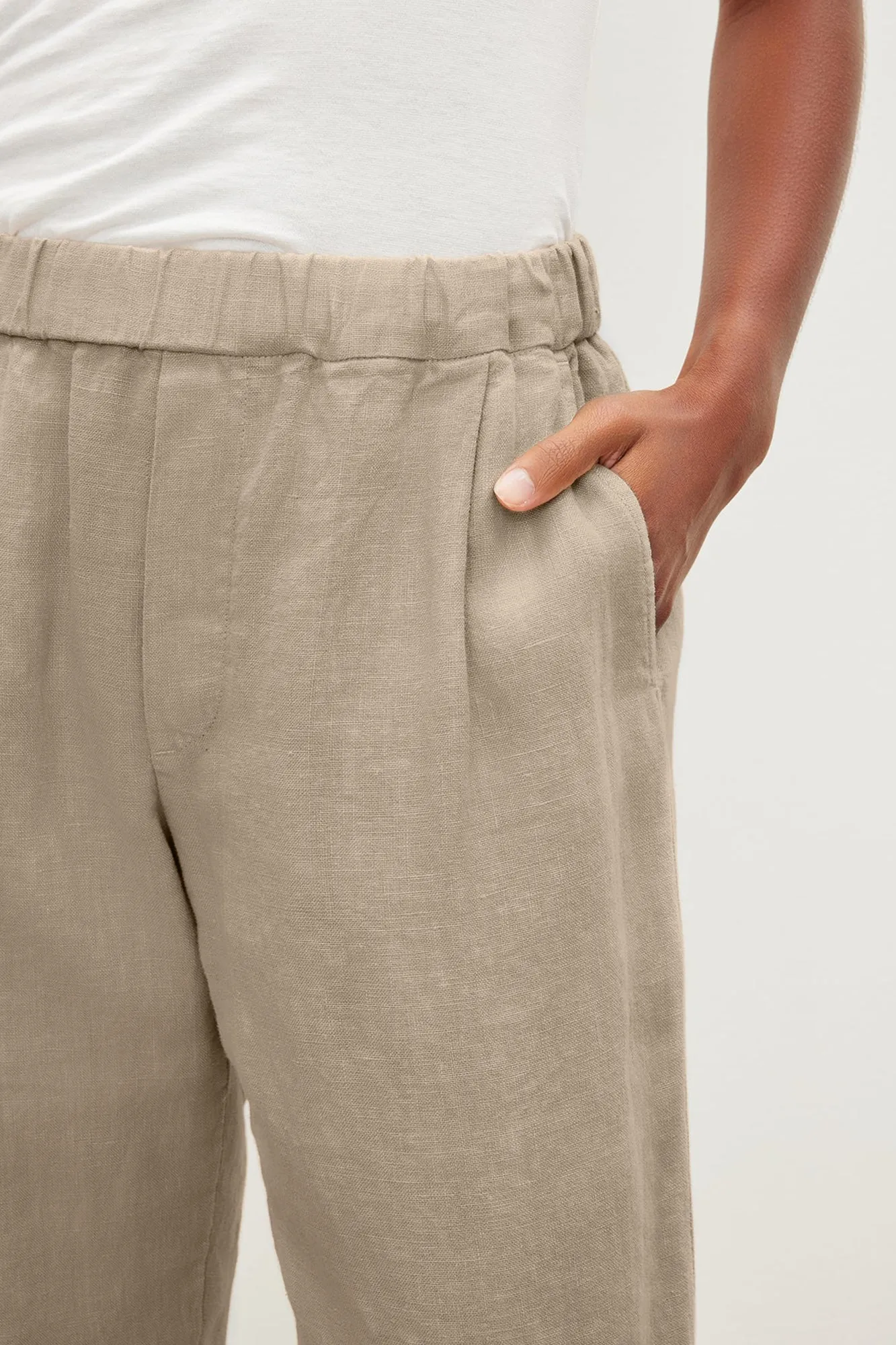 JESSIE HEAVY LINEN TROUSERS IN ROPE