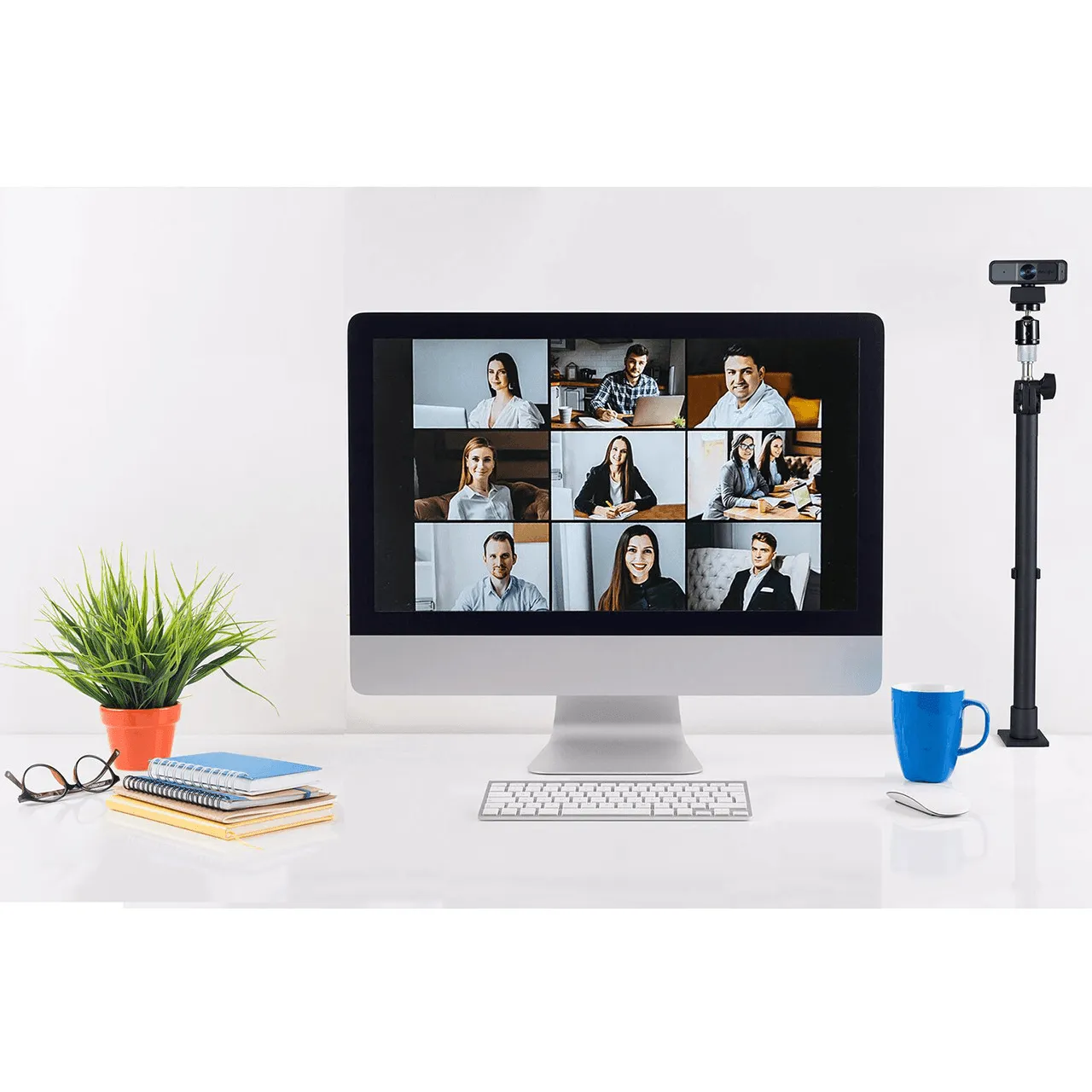 Kensington Telescoping C-Clamp Desk Stand for Webcam and Ring Light