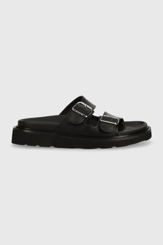 Kenzo leather sliders Matto Mules women's black color FE52MU040L62.99