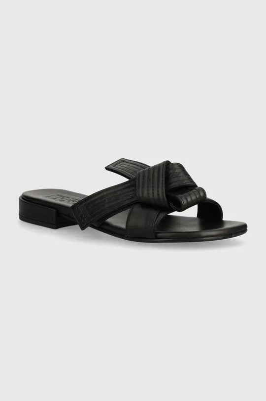 Kenzo leather sliders Oki Leather Mules women's black color FE62MU125L79.99