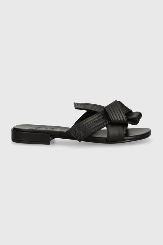 Kenzo leather sliders Oki Leather Mules women's black color FE62MU125L79.99