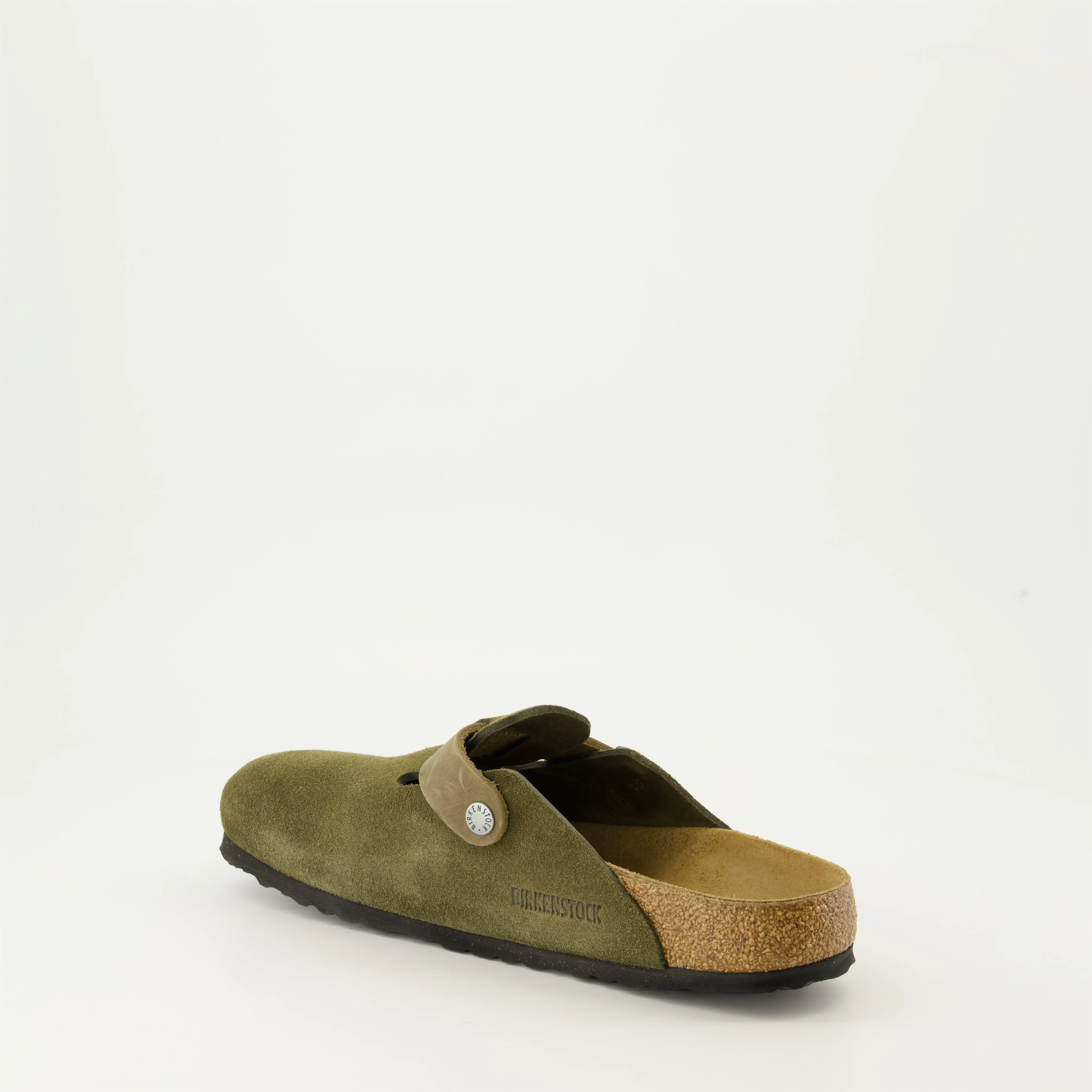 Khaki Boston Mules