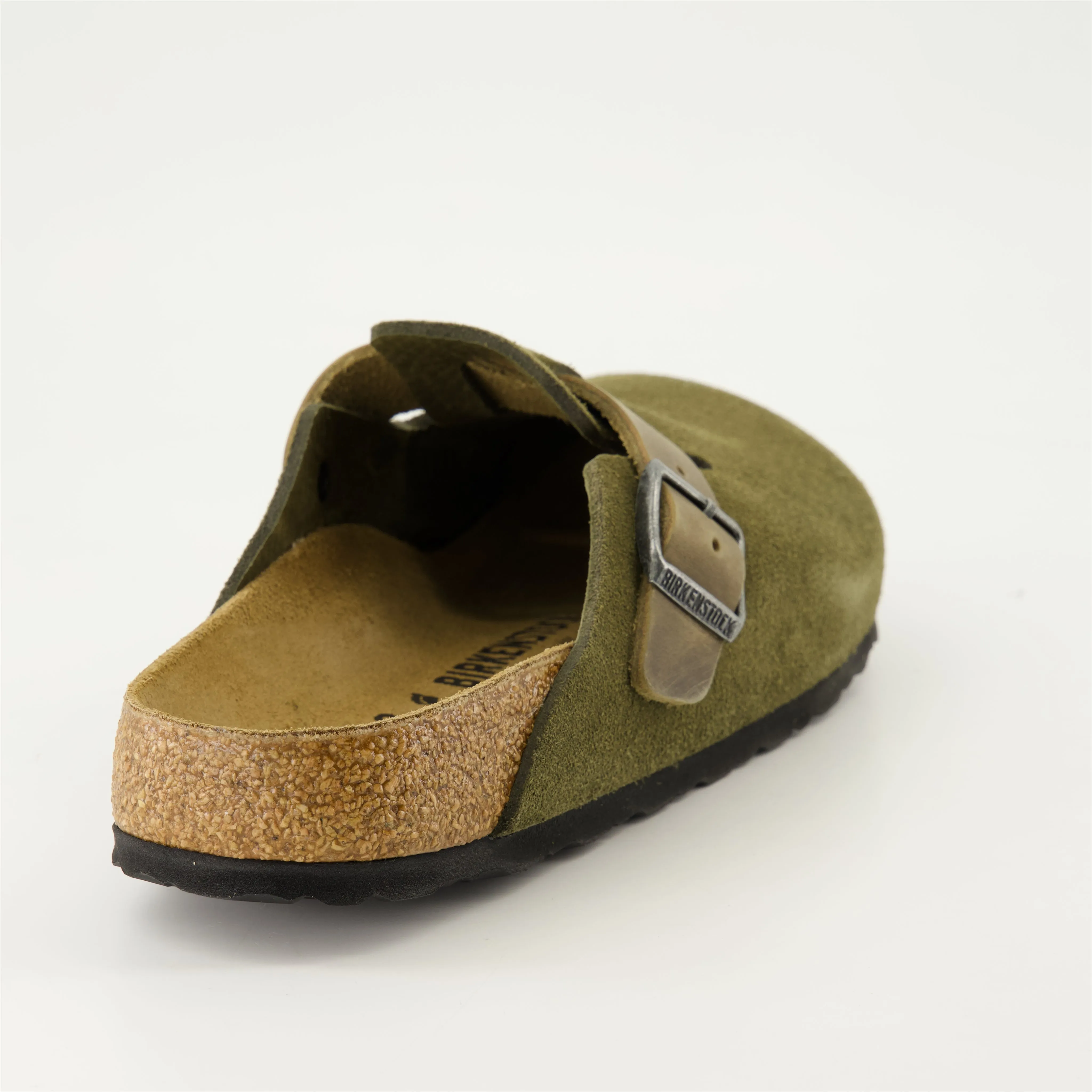 Khaki Boston Mules