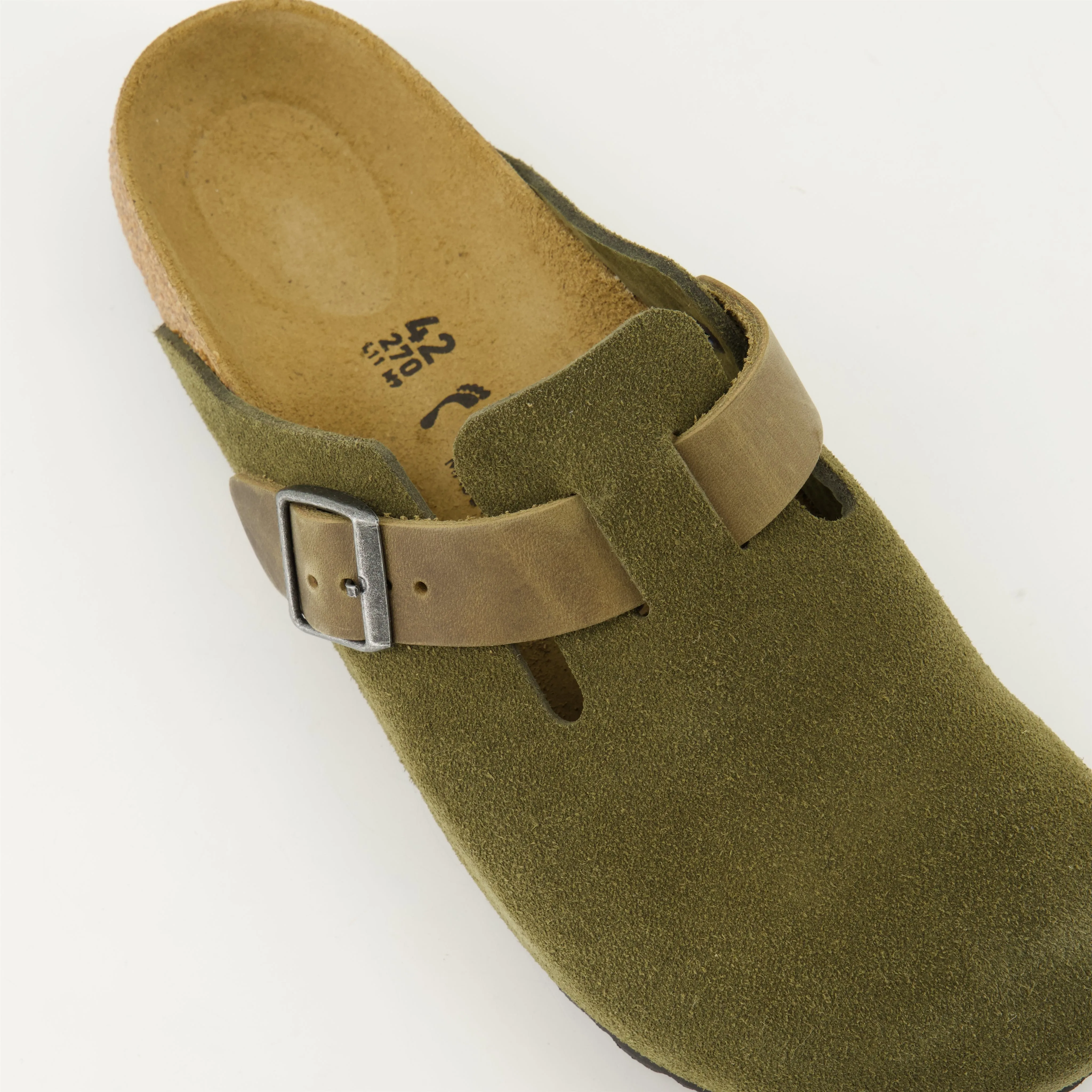 Khaki Boston Mules