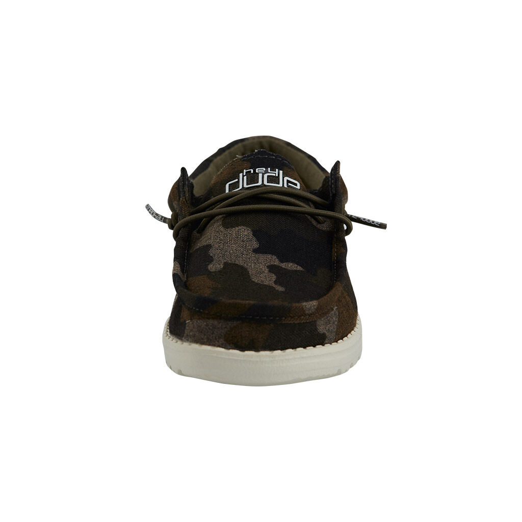 Kid's Wally Youth Linen Moc in Camo 