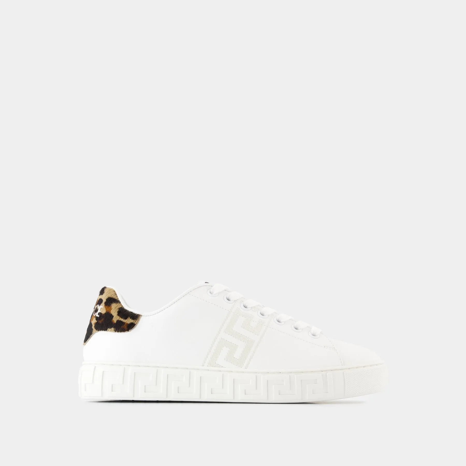 La Greca Sneakers - Versace - Canvas - White