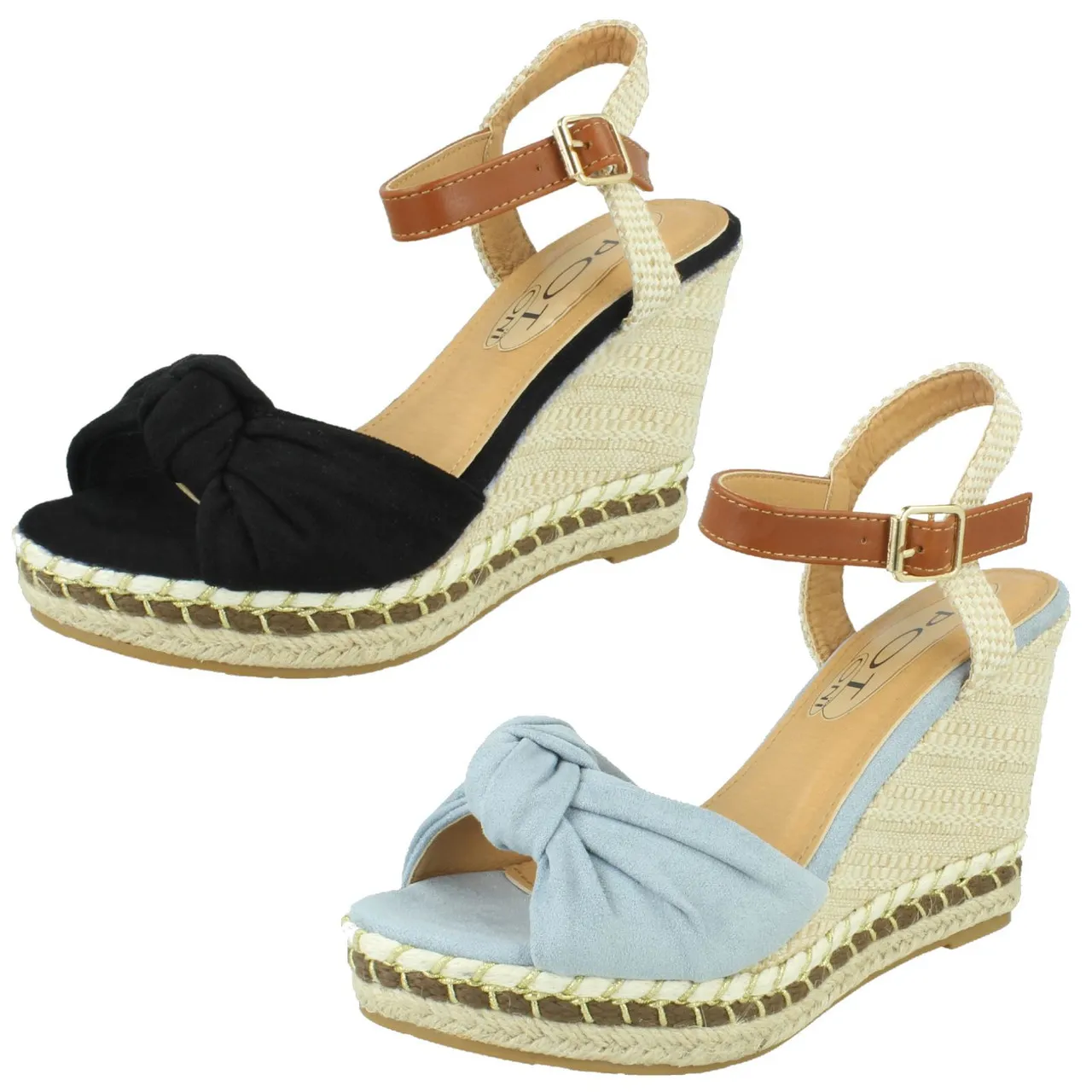 Women's F1R2016 Spot-On Knotted Vamp Wedges