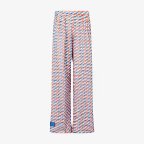 Laren Paprika/Sky Diamond Print Cotton Trousers