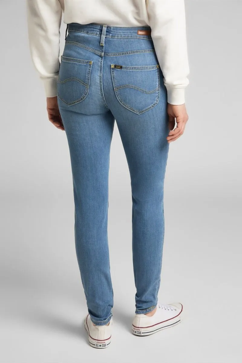 Lee Scarlett Skinny Stretch Jeans Mid Blue