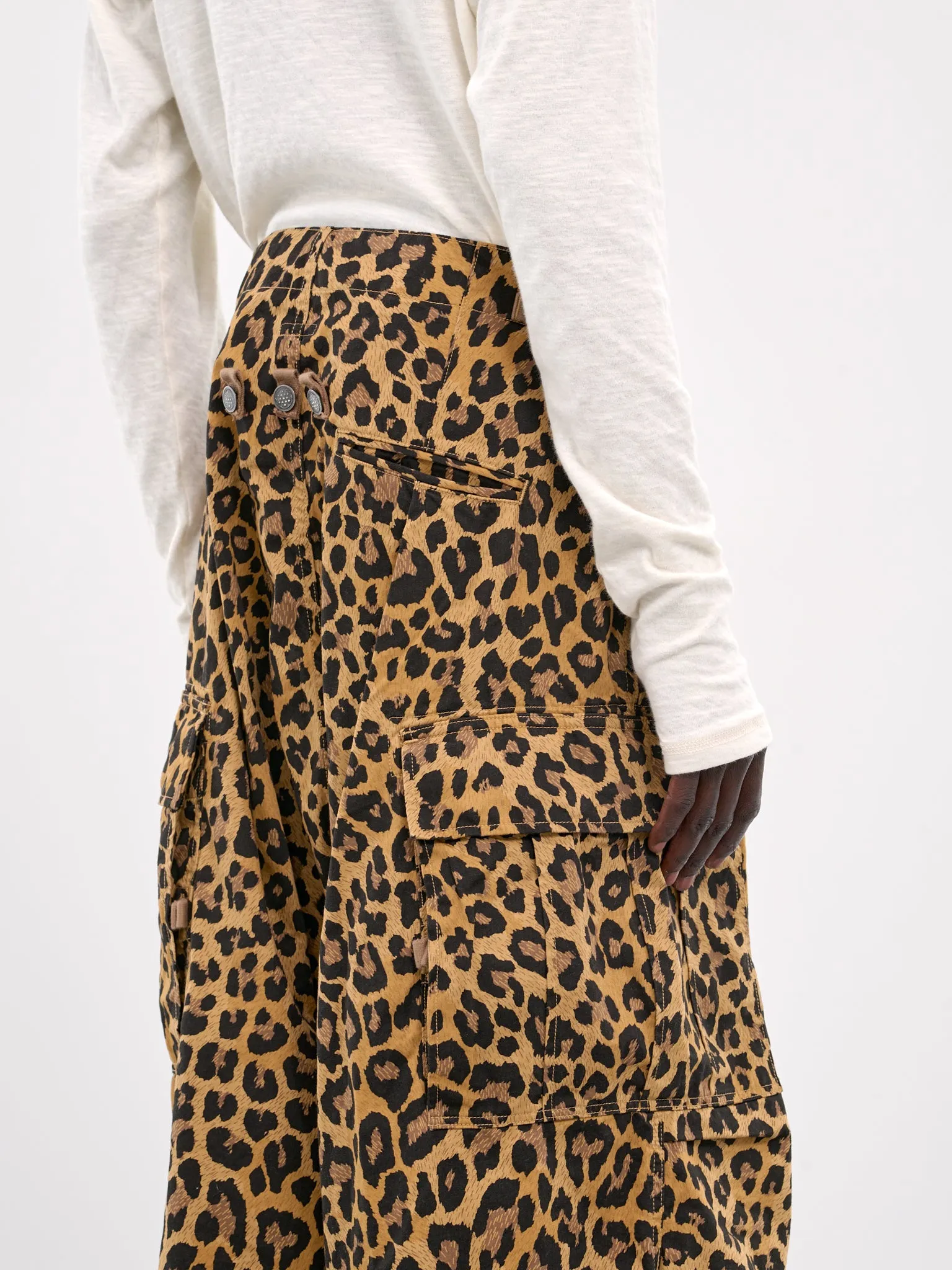 Leopard Cargo Trousers (K2409LP008-BROWN)