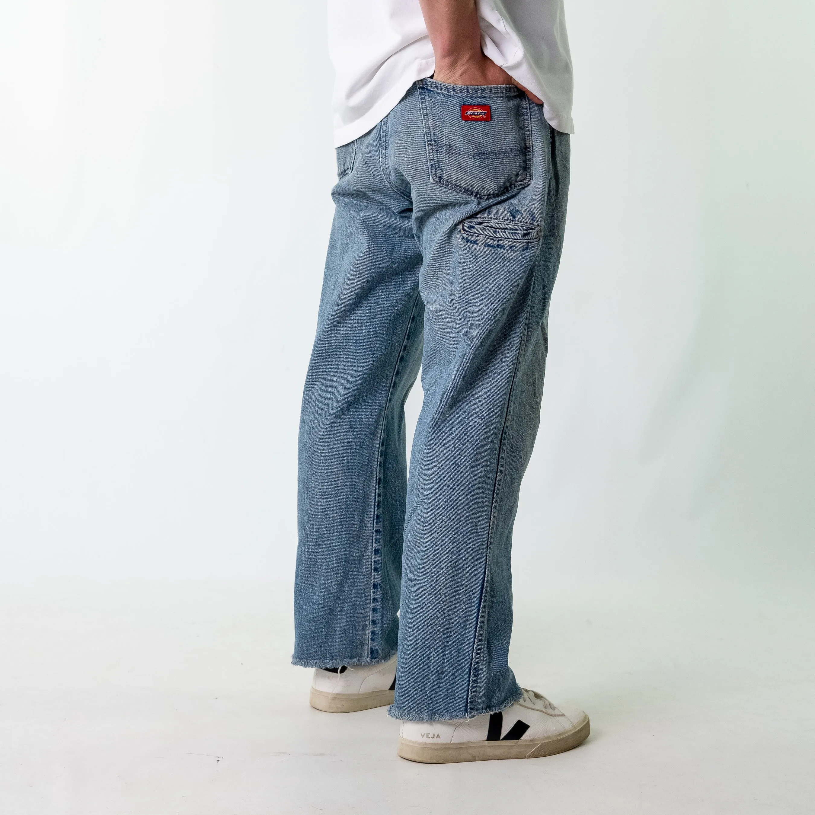 Light Blue 90s Dickies Denim Carpenter Jeans Baggy Pants (36x30)