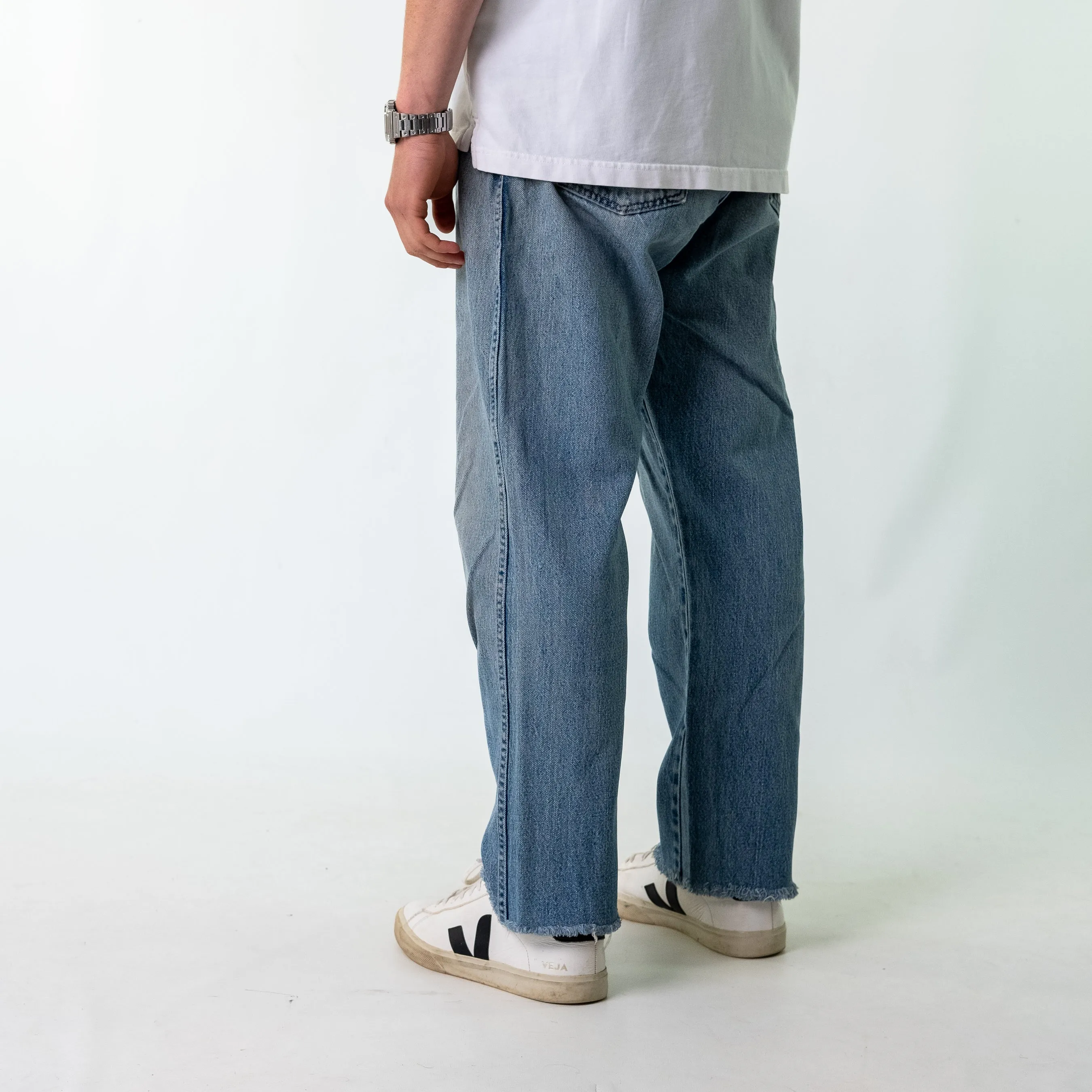 Light Blue 90s Dickies Denim Carpenter Jeans Baggy Pants (36x30)