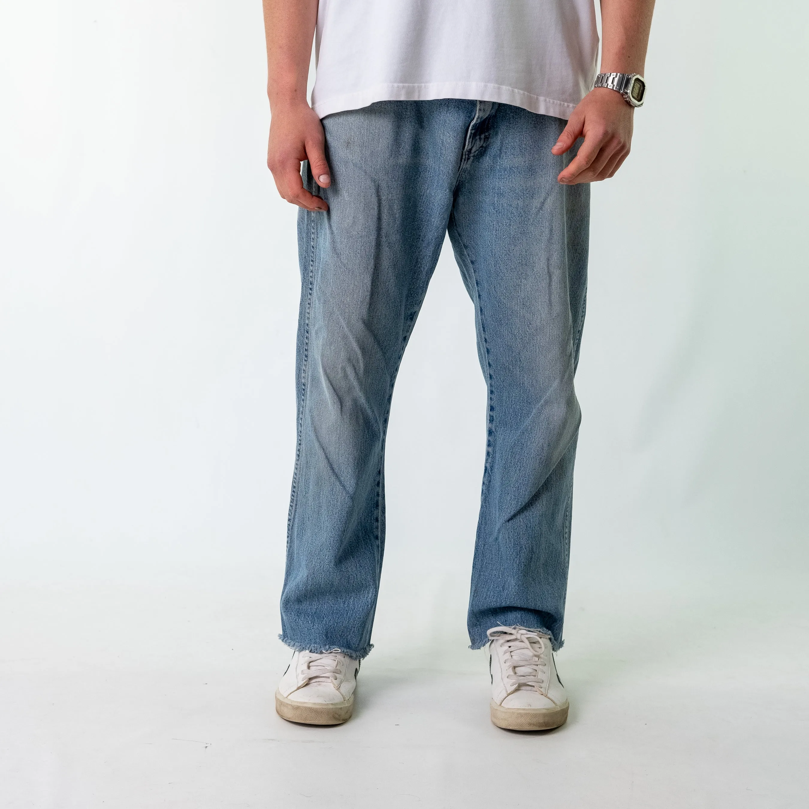 Light Blue 90s Dickies Denim Carpenter Jeans Baggy Pants (36x30)