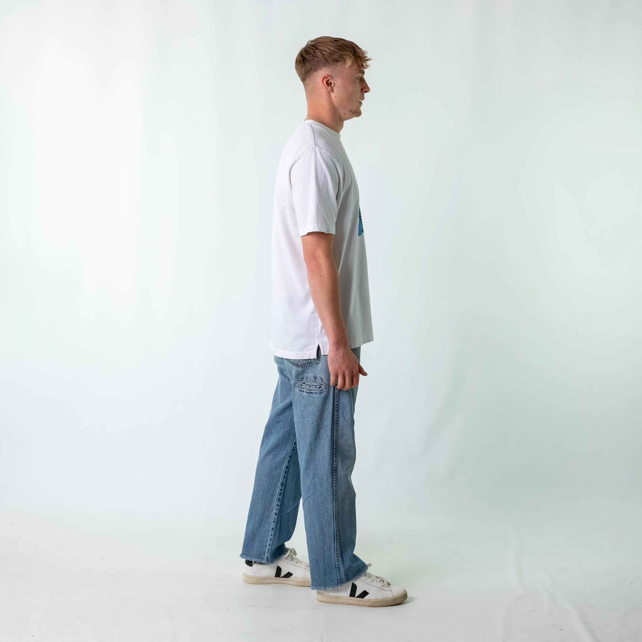 Light Blue 90s Dickies Denim Carpenter Jeans Baggy Pants (36x30)