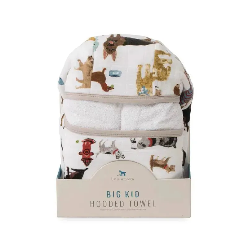 Little Unicorn - Cotton Hooded Towel Big Kid, Woof