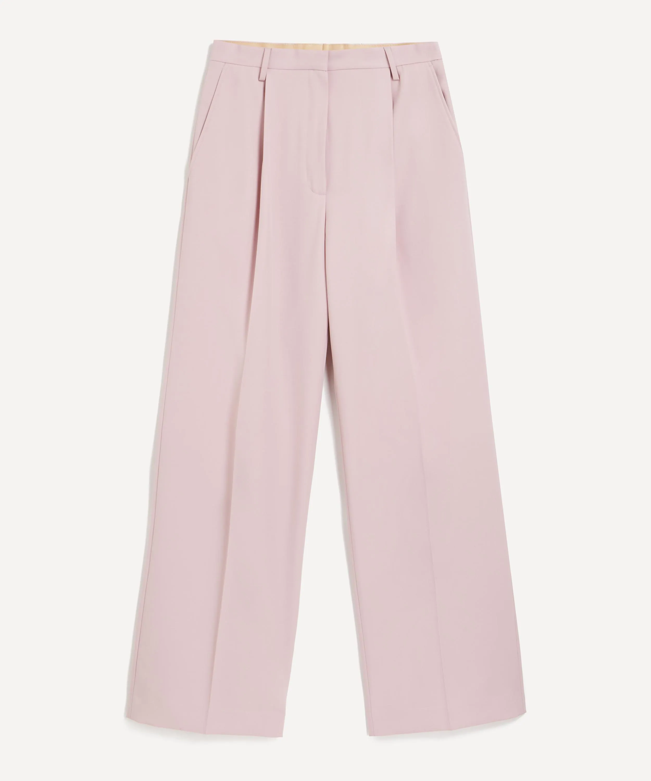 Loose Pleated Wool Gabardine Trousers