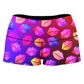 Love Lips High-Waisted Women's Shorts