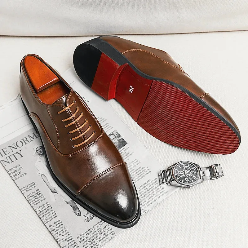 Luca Giordano Leather Oxford Shoes