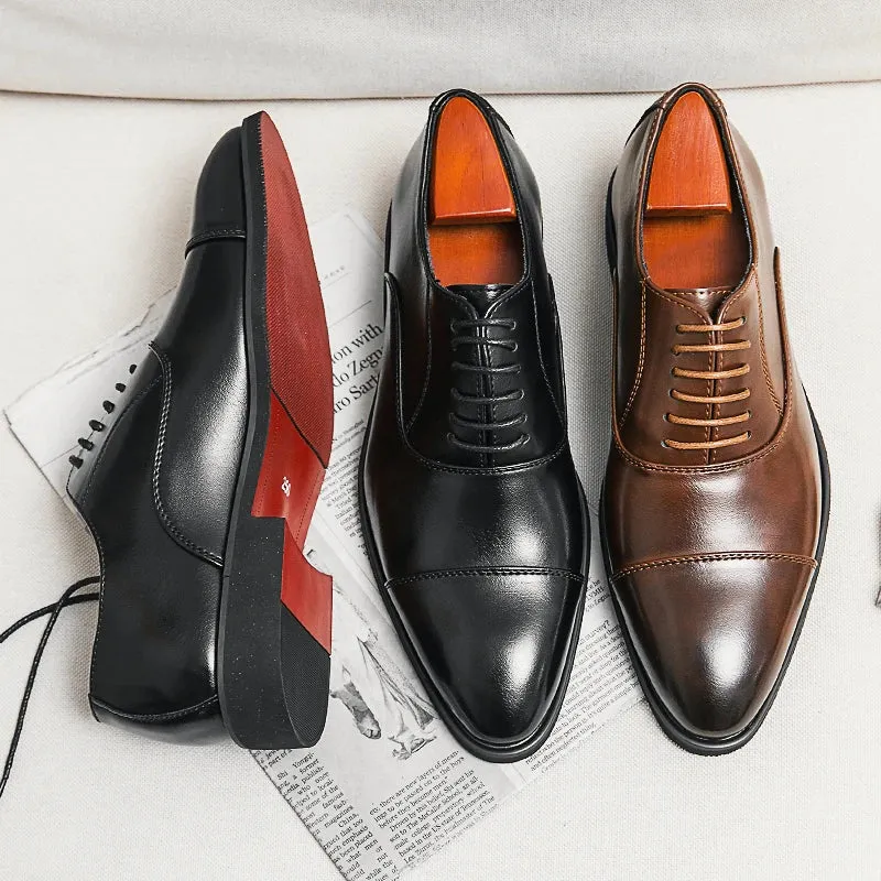 Luca Giordano Leather Oxford Shoes