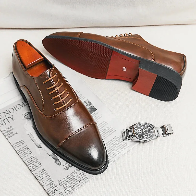 Luca Giordano Leather Oxford Shoes