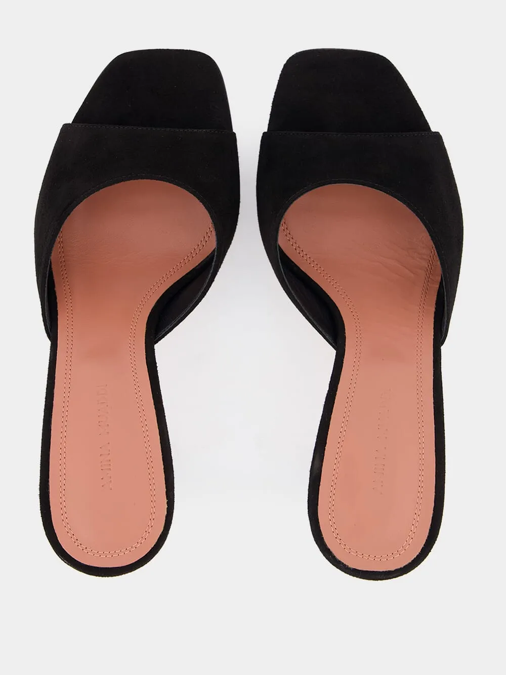 Lupita Black Suede Mules