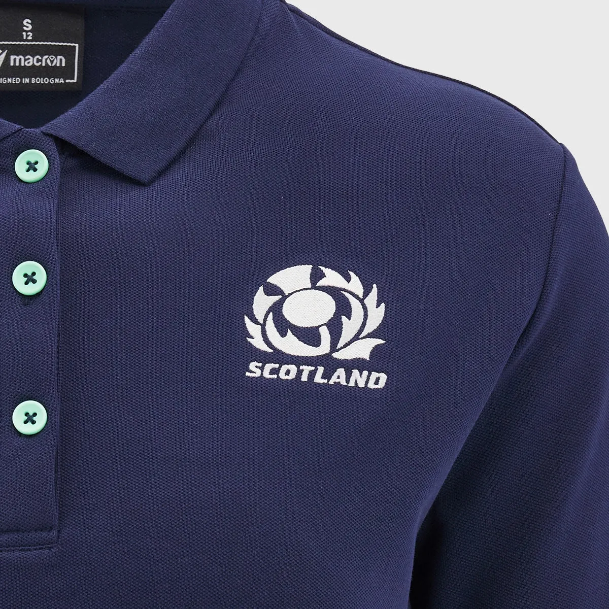 Macron Scotland Rugby Women's Polo Shirt Navy