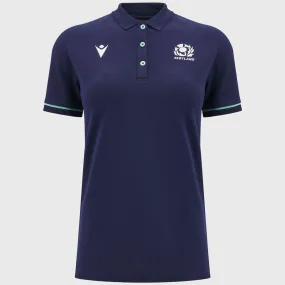 Macron Scotland Rugby Women's Polo Shirt Navy