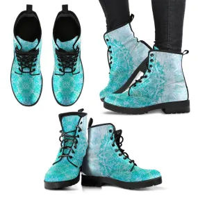 Mandala Leather Boots for Women